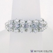 Miyuki Bead Jewelry Kit B0 95-1 Cubic Zirconia Line Ring Silver